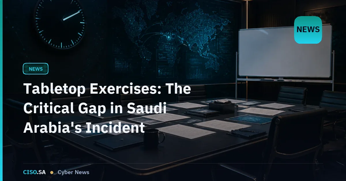 Tabletop Exercises: The Critical Gap in Saudi Arabia's Incident Response Readiness