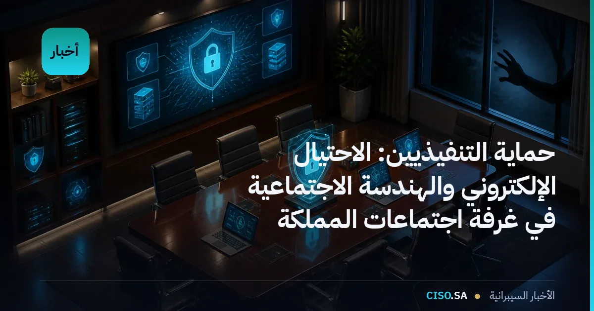 حماية التنفيذيين: الاحتيال الإلكتروني والهندسة الاجتماعية في غرفة اجتماعات المملكة