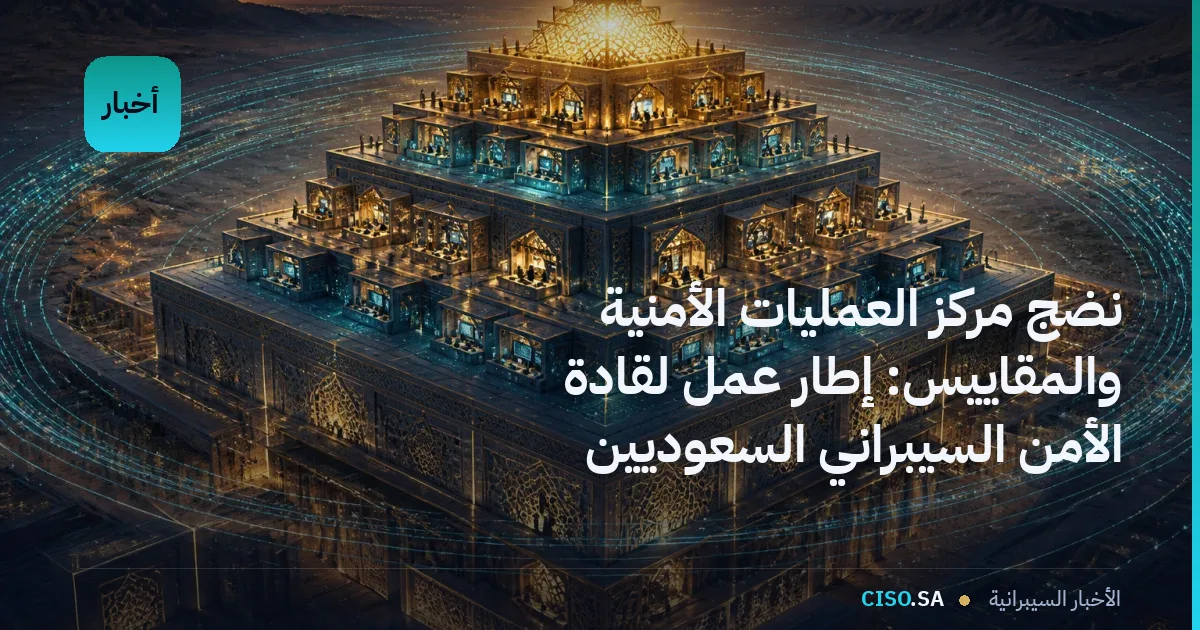 نضج مركز العمليات الأمنية والمقاييس: إطار عمل لقادة الأمن السيبراني السعوديين