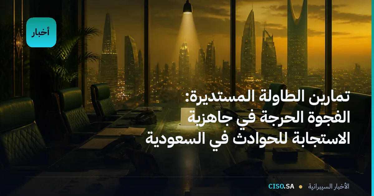 تمارين الطاولة المستديرة: الفجوة الحرجة في جاهزية الاستجابة للحوادث في السعودية