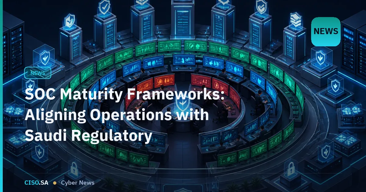 SOC Maturity Frameworks: Aligning Operations with Saudi Regulatory Expectations