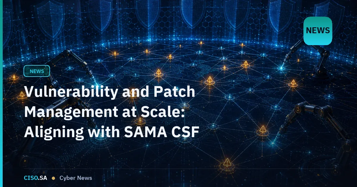 Vulnerability and Patch Management at Scale: Aligning with SAMA CSF and NCA ECC