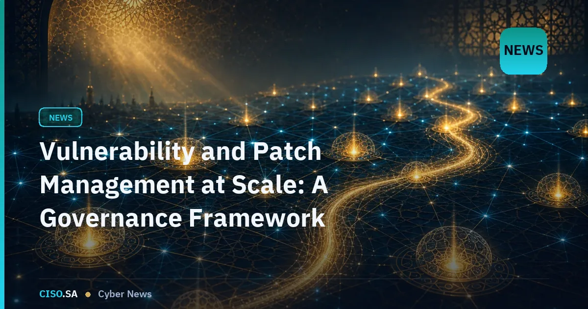 Vulnerability and Patch Management at Scale: A Governance Framework for Saudi Enterprises
