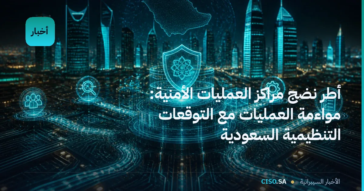 أطر نضج مراكز العمليات الأمنية: مواءمة العمليات مع التوقعات التنظيمية السعودية