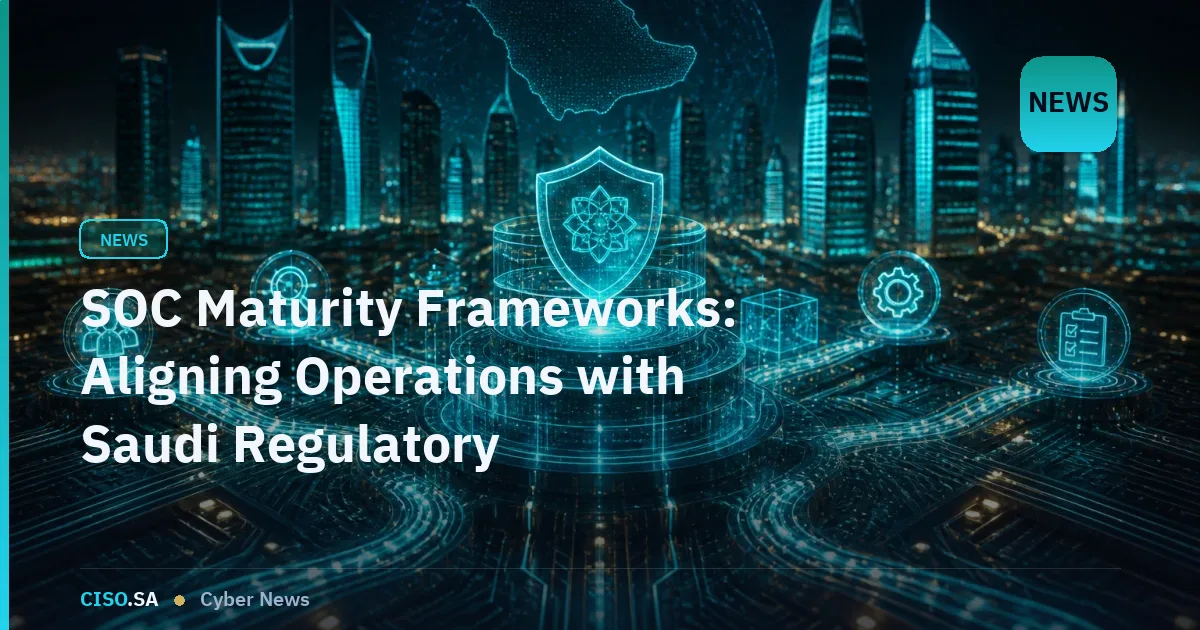 SOC Maturity Frameworks: Aligning Operations with Saudi Regulatory Expectations
