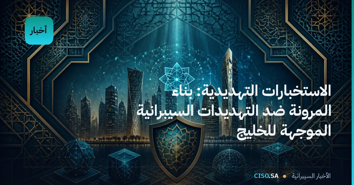 الاستخبارات التهديدية: بناء المرونة ضد التهديدات السيبرانية الموجهة للخليج