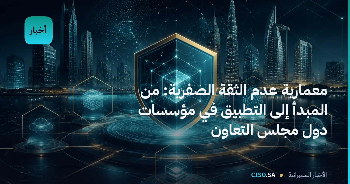 معمارية عدم الثقة الصفرية: من المبدأ إلى التطبيق في مؤسسات دول مجلس التعاون