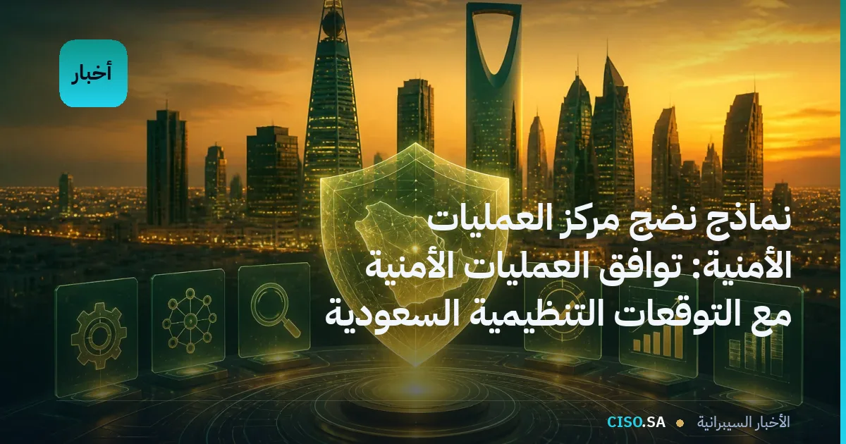 نماذج نضج مركز العمليات الأمنية: توافق العمليات الأمنية مع التوقعات التنظيمية السعودية