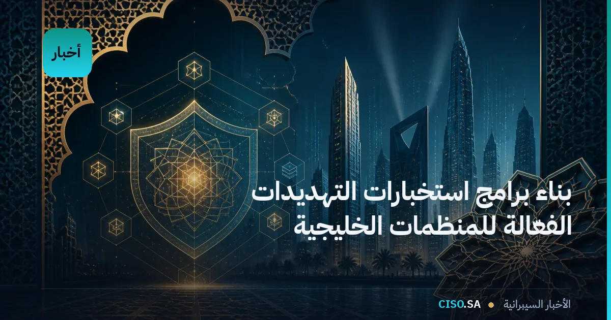 بناء برامج استخبارات التهديدات الفعّالة للمنظمات الخليجية
