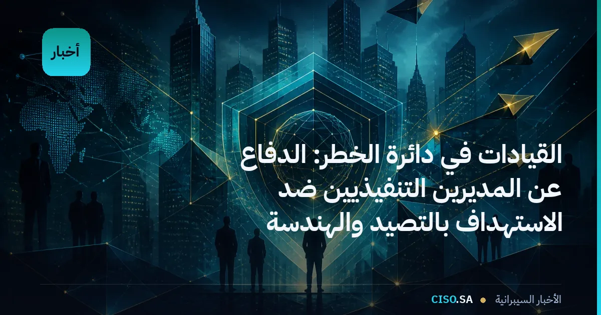 القيادات في دائرة الخطر: الدفاع عن المديرين التنفيذيين ضد الاستهداف بالتصيد والهندسة الاجتماعية