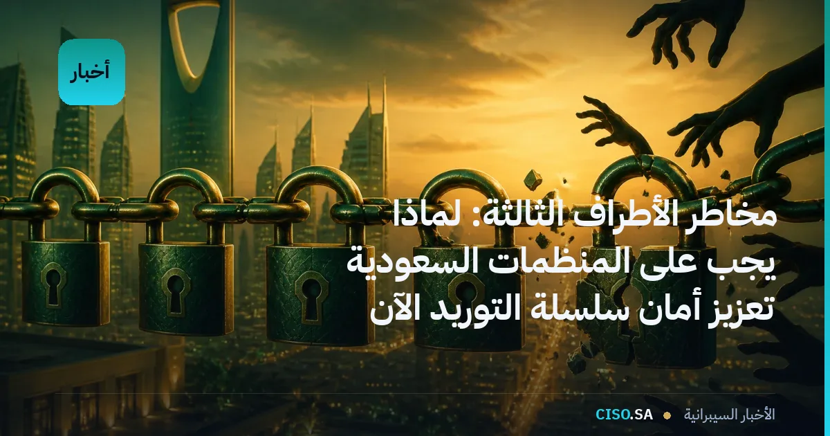 مخاطر الأطراف الثالثة: لماذا يجب على المنظمات السعودية تعزيز أمان سلسلة التوريد الآن