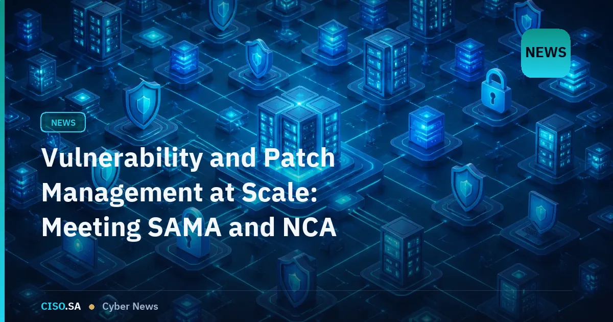 Vulnerability and Patch Management at Scale: Meeting SAMA and NCA Expectations