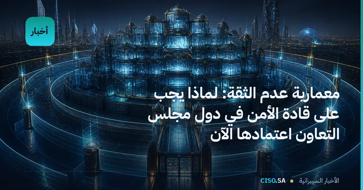 معمارية عدم الثقة: لماذا يجب على قادة الأمن في دول مجلس التعاون اعتمادها الآن