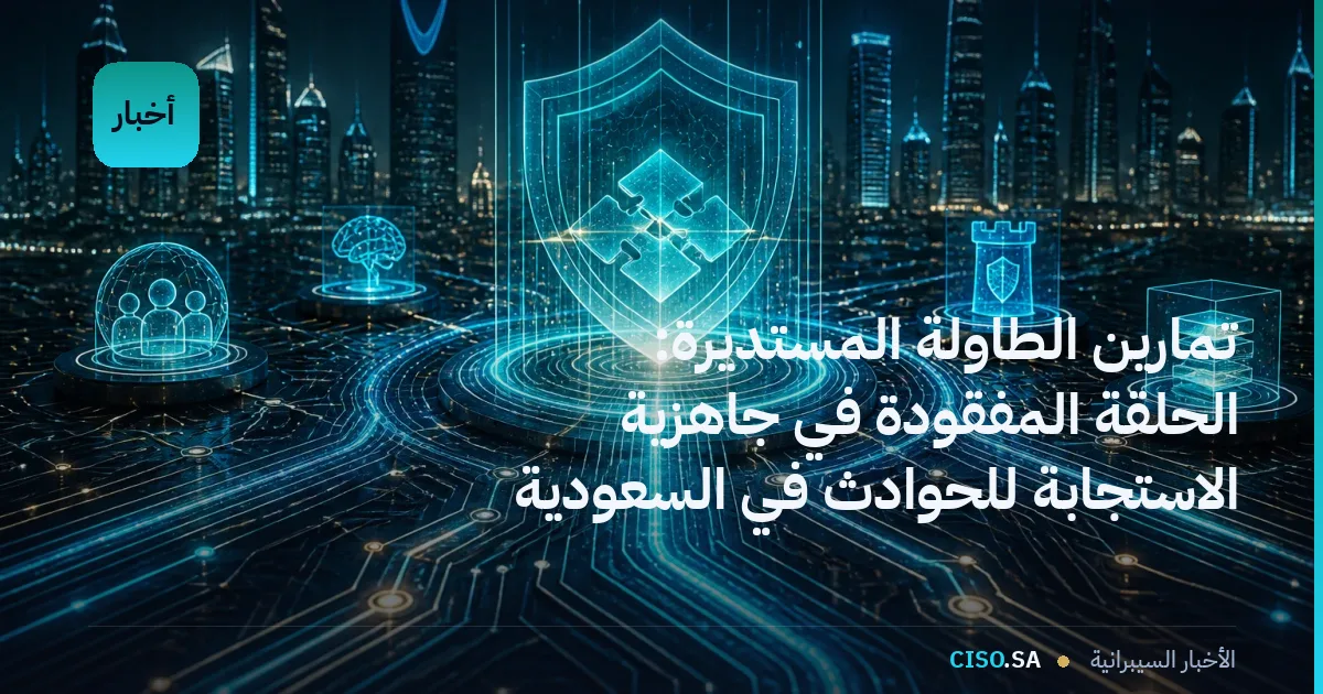 تمارين الطاولة المستديرة: الحلقة المفقودة في جاهزية الاستجابة للحوادث في السعودية