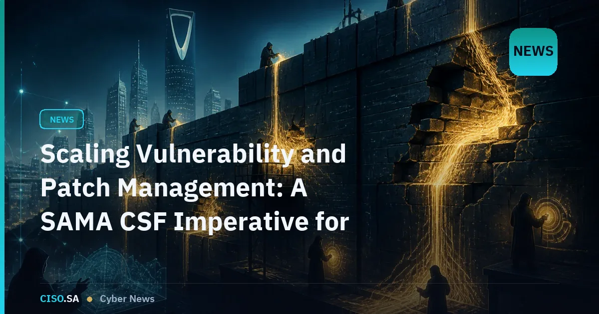 Scaling Vulnerability and Patch Management: A SAMA CSF Imperative for GCC Enterprises