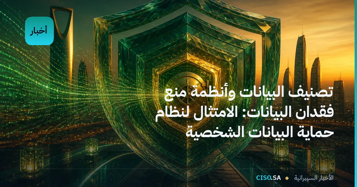 تصنيف البيانات وأنظمة منع فقدان البيانات: الامتثال لنظام حماية البيانات الشخصية السعودي
