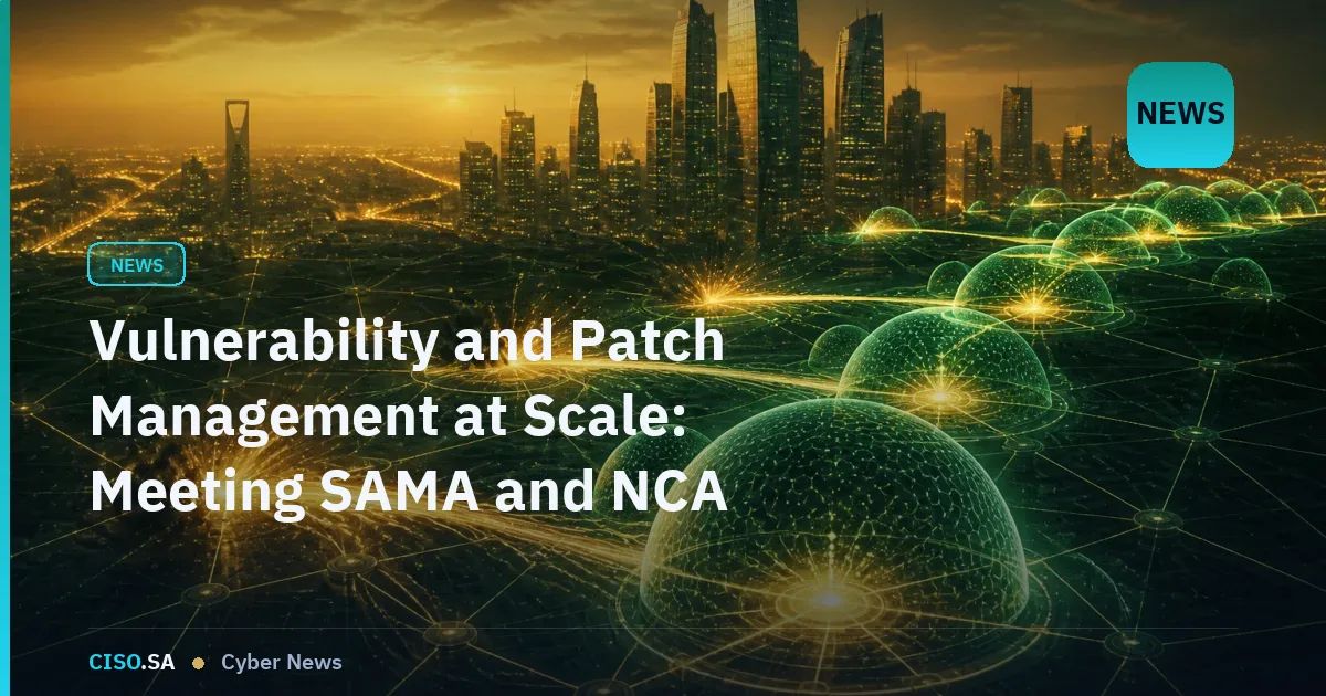 Vulnerability and Patch Management at Scale: Meeting SAMA and NCA Expectations in 2026