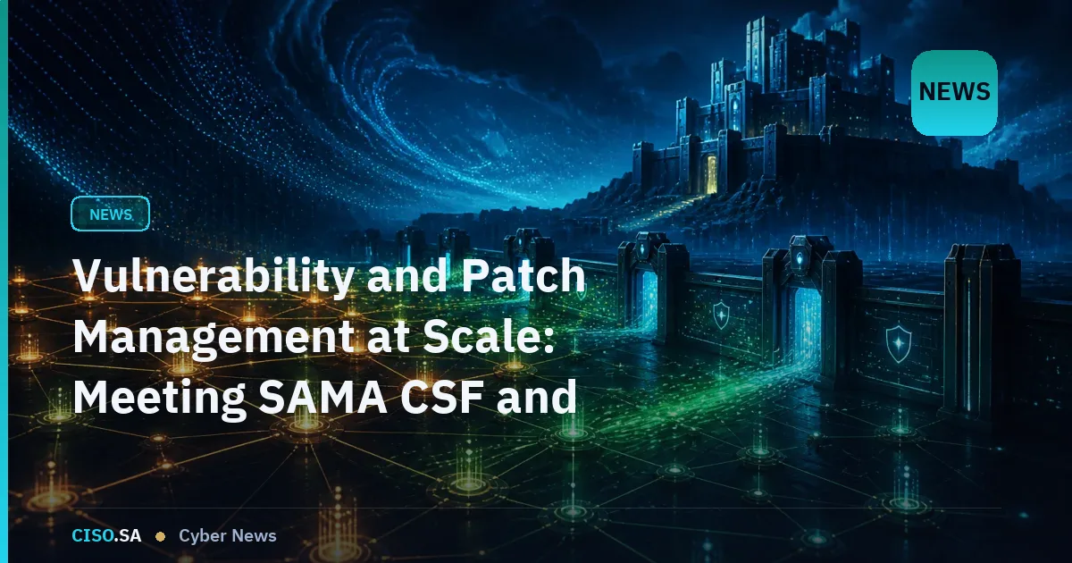 Vulnerability and Patch Management at Scale: Meeting SAMA CSF and NCA ECC Demands
