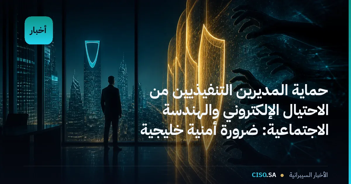 حماية المديرين التنفيذيين من الاحتيال الإلكتروني والهندسة الاجتماعية: ضرورة أمنية خليجية