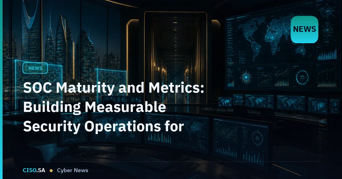 SOC Maturity and Metrics: Building Measurable Security Operations for Saudi Enterprises