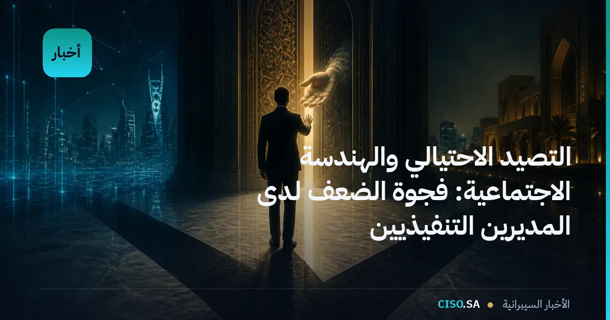 التصيد الاحتيالي والهندسة الاجتماعية: فجوة الضعف لدى المديرين التنفيذيين