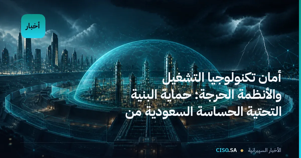 أمان تكنولوجيا التشغيل والأنظمة الحرجة: حماية البنية التحتية الحساسة السعودية من التهديدات المتطورة