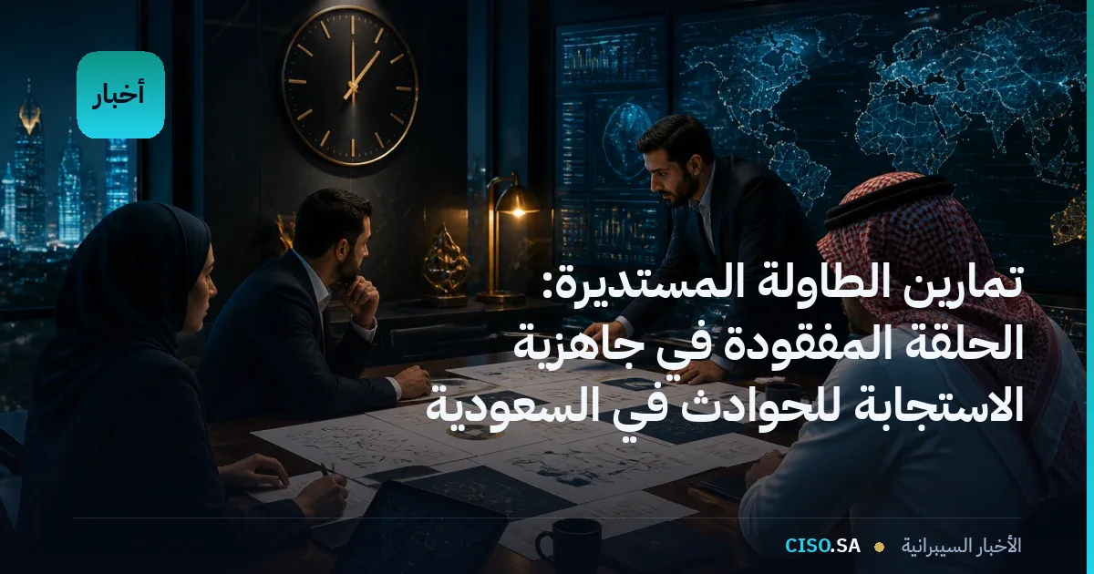 تمارين الطاولة المستديرة: الحلقة المفقودة في جاهزية الاستجابة للحوادث في السعودية