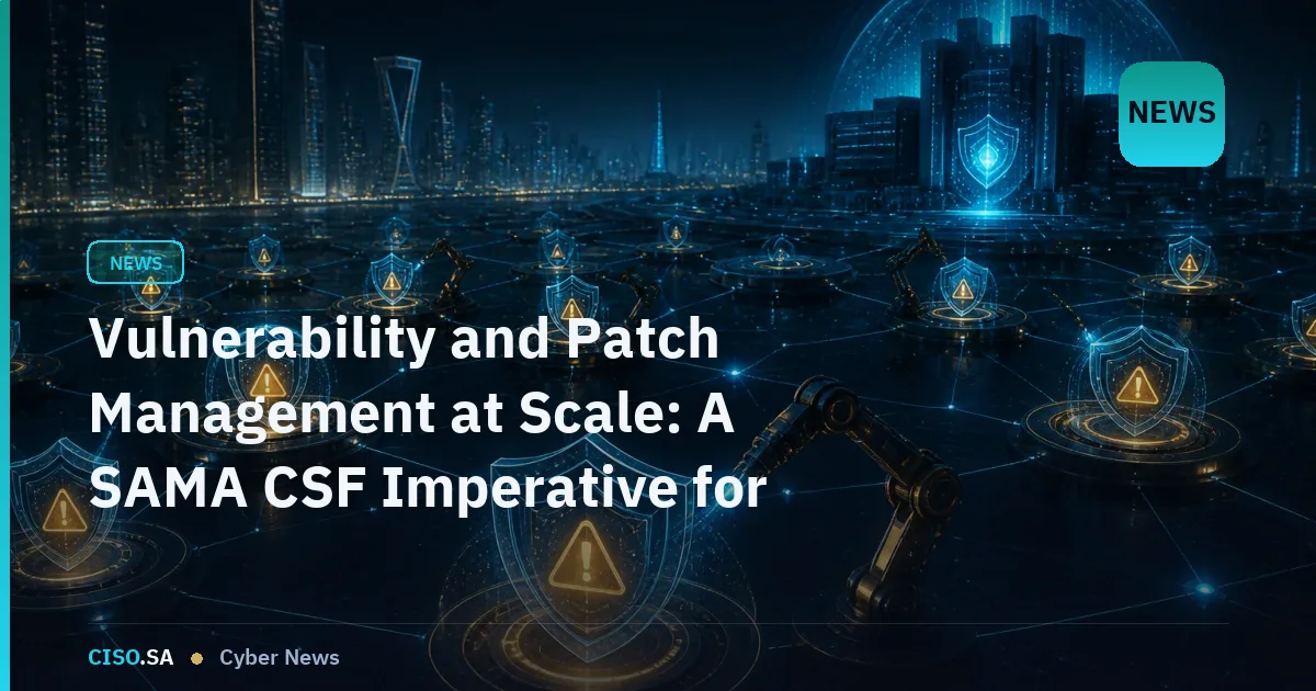 Vulnerability and Patch Management at Scale: A SAMA CSF Imperative for GCC Enterprises