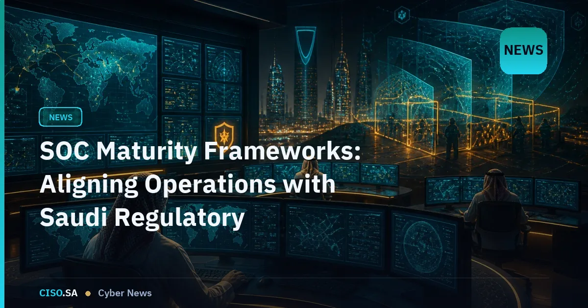 SOC Maturity Frameworks: Aligning Operations with Saudi Regulatory Expectations
