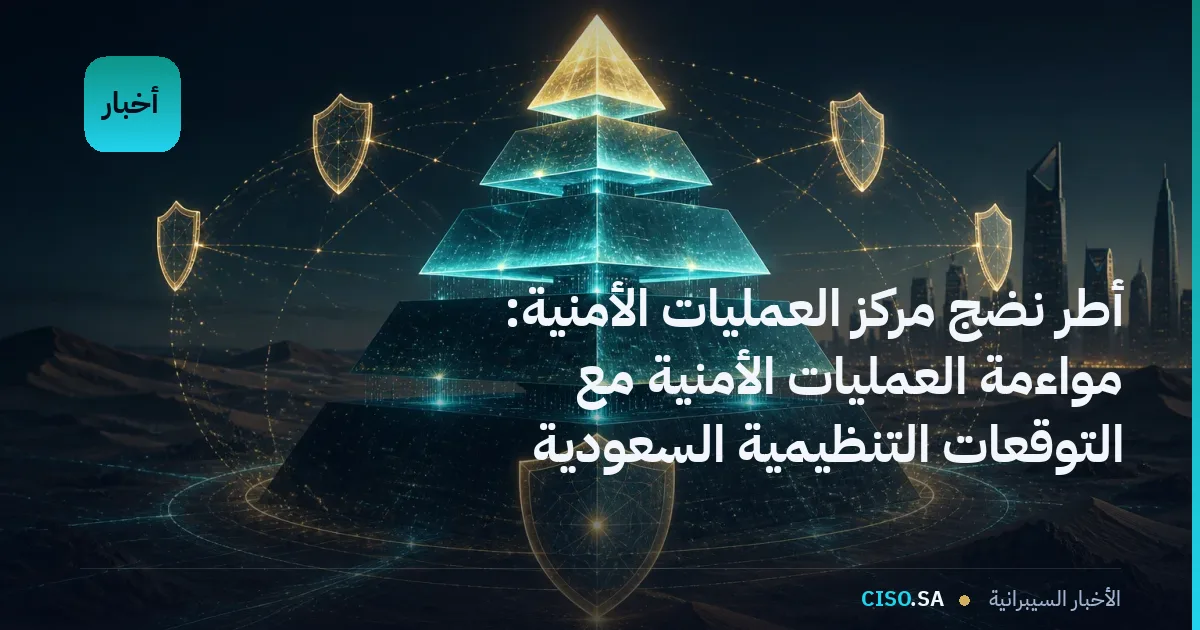 أطر نضج مركز العمليات الأمنية: مواءمة العمليات الأمنية مع التوقعات التنظيمية السعودية