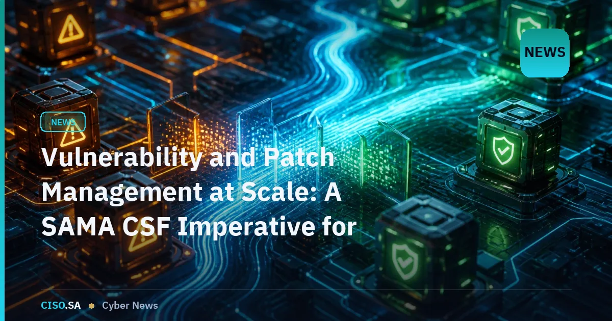 Vulnerability and Patch Management at Scale: A SAMA CSF Imperative for Saudi Enterprises