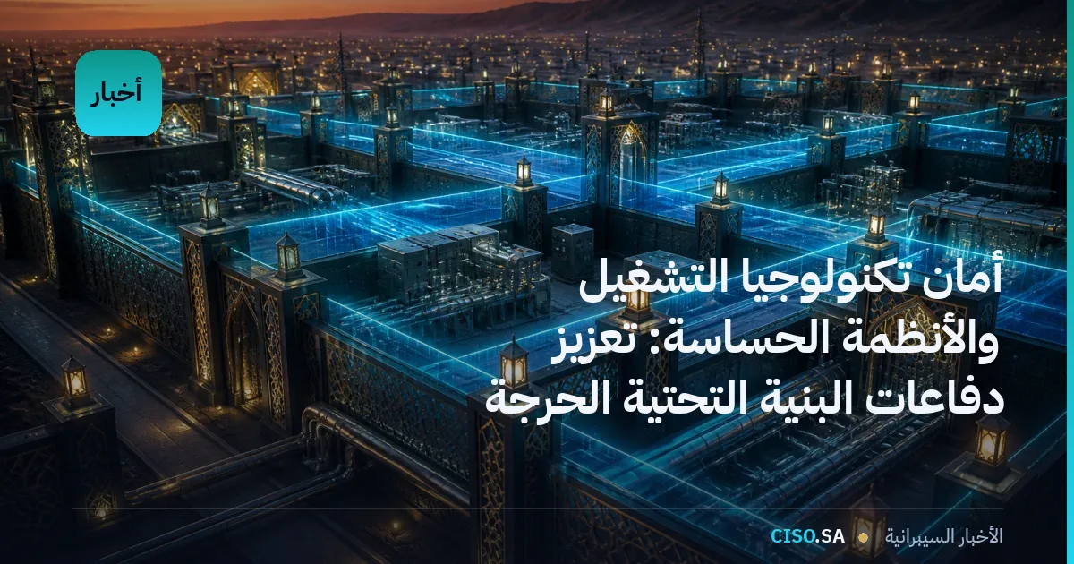 أمان تكنولوجيا التشغيل والأنظمة الحساسة: تعزيز دفاعات البنية التحتية الحرجة بالمملكة