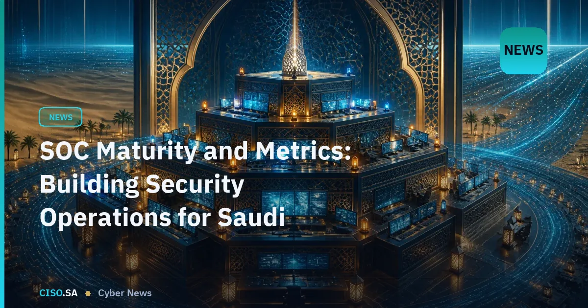 SOC Maturity and Metrics: Building Security Operations for Saudi Regulatory Compliance