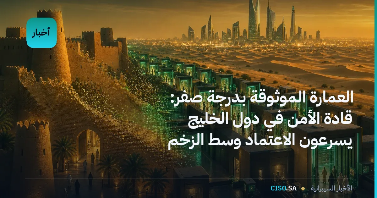 العمارة الموثوقة بدرجة صفر: قادة الأمن في دول الخليج يسرعون الاعتماد وسط الزخم التنظيمي