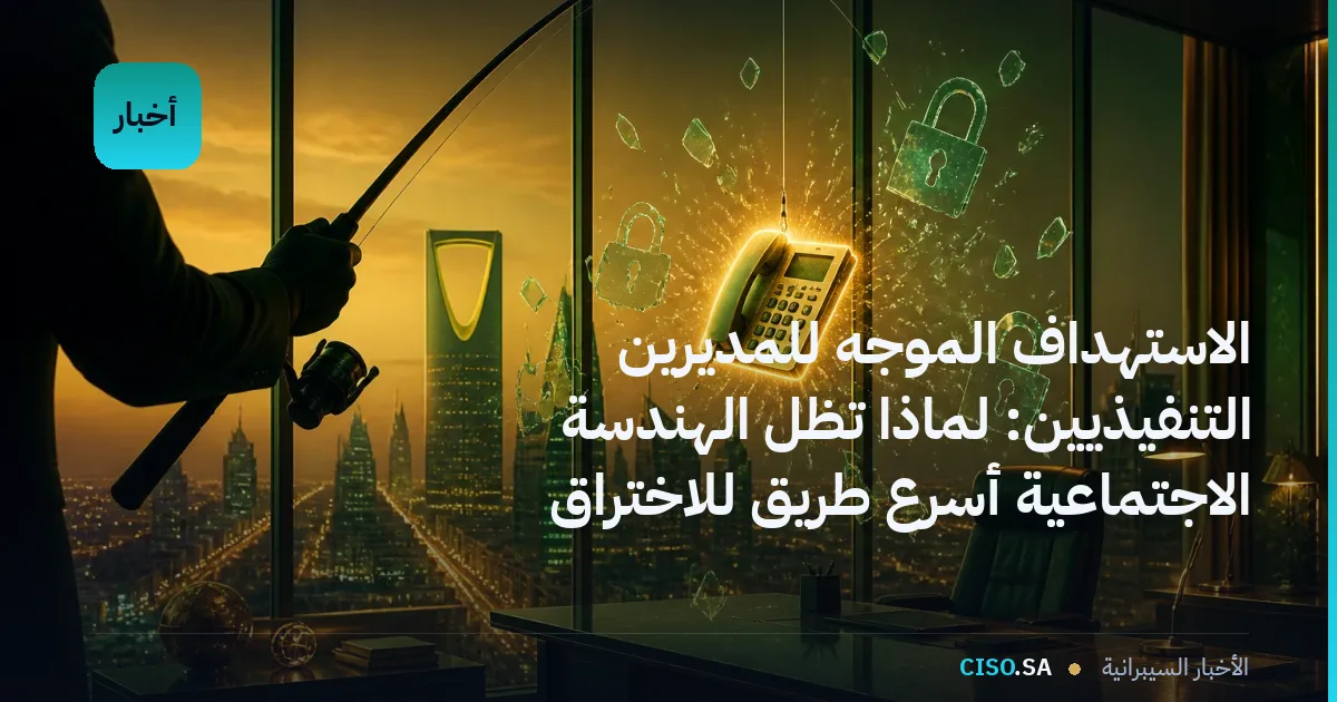 الاستهداف الموجه للمديرين التنفيذيين: لماذا تظل الهندسة الاجتماعية أسرع طريق للاختراق