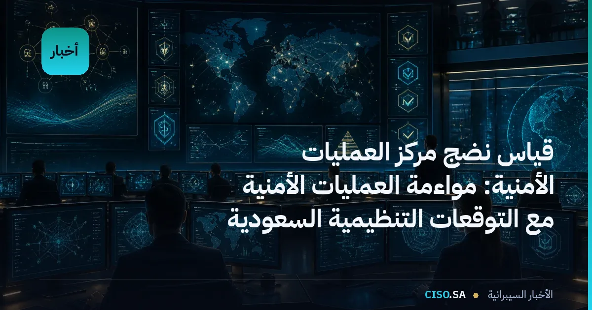 قياس نضج مركز العمليات الأمنية: مواءمة العمليات الأمنية مع التوقعات التنظيمية السعودية