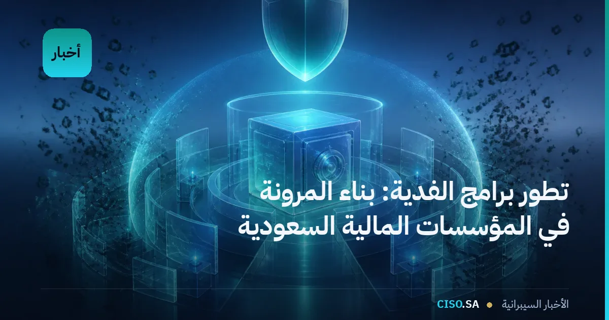تطور برامج الفدية: بناء المرونة في المؤسسات المالية السعودية