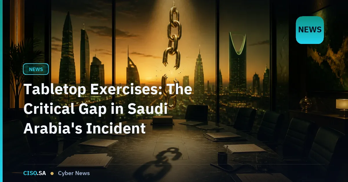 Tabletop Exercises: The Critical Gap in Saudi Arabia's Incident Response Readiness