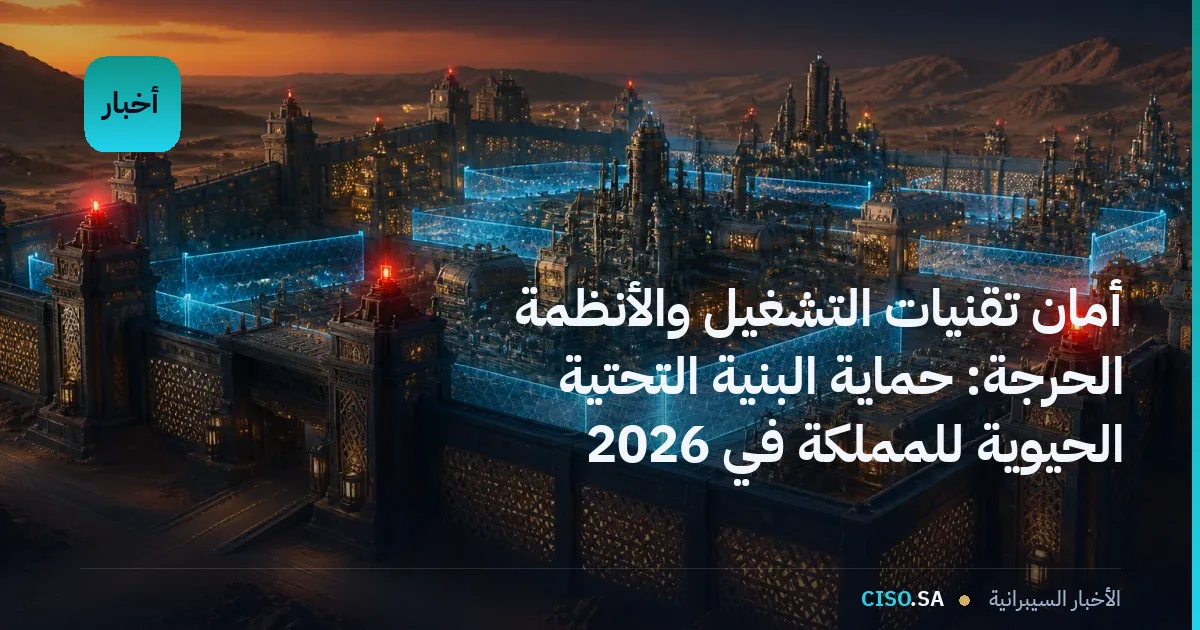 أمان تقنيات التشغيل والأنظمة الحرجة: حماية البنية التحتية الحيوية للمملكة في 2026