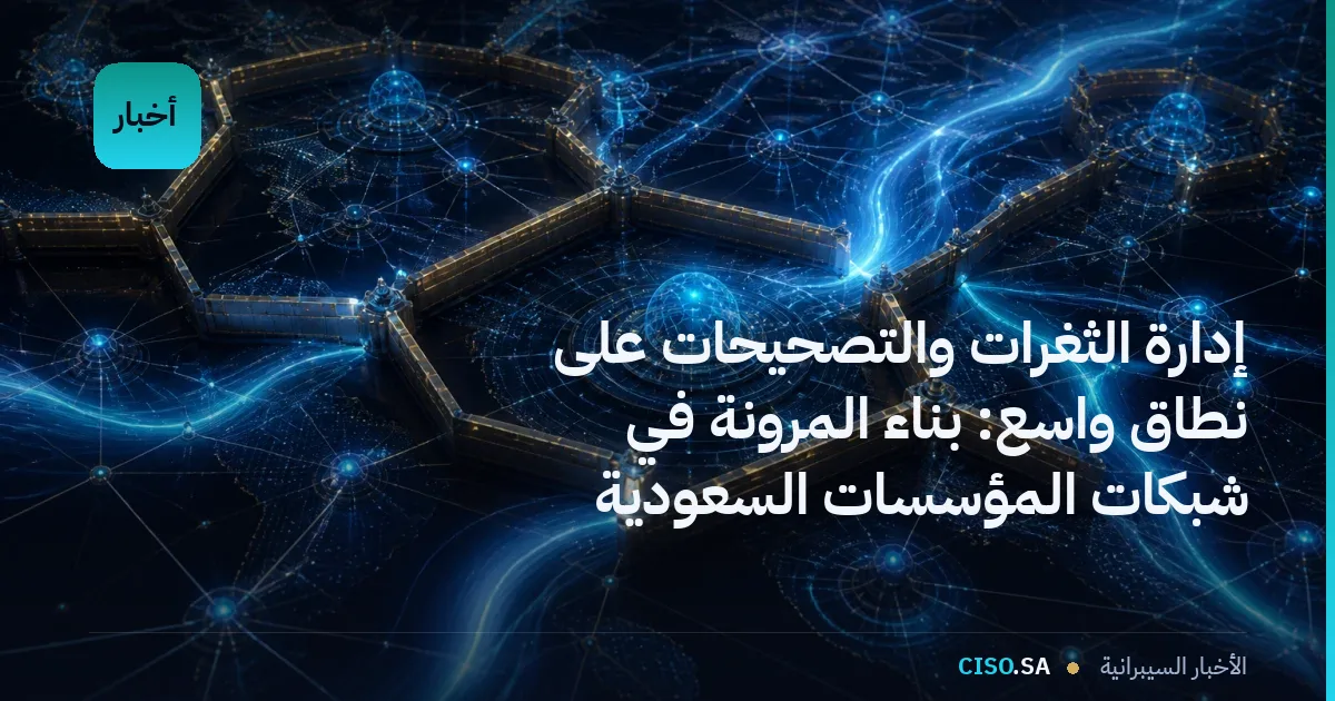 إدارة الثغرات والتصحيحات على نطاق واسع: بناء المرونة في شبكات المؤسسات السعودية