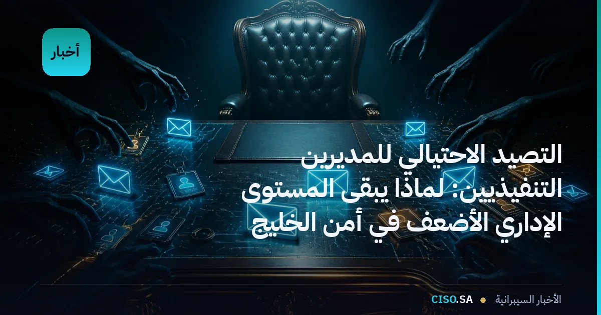 التصيد الاحتيالي للمديرين التنفيذيين: لماذا يبقى المستوى الإداري الأضعف في أمن الخليج