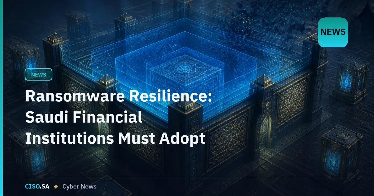 Ransomware Resilience: Saudi Financial Institutions Must Adopt Zero-Trust and Immutable Backups