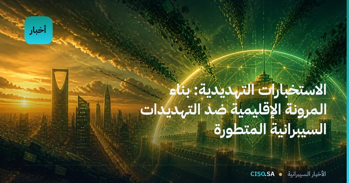 الاستخبارات التهديدية: بناء المرونة الإقليمية ضد التهديدات السيبرانية المتطورة