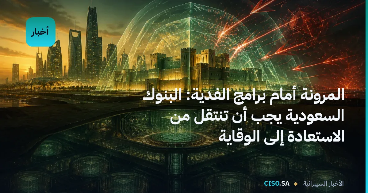 المرونة أمام برامج الفدية: البنوك السعودية يجب أن تنتقل من الاستعادة إلى الوقاية