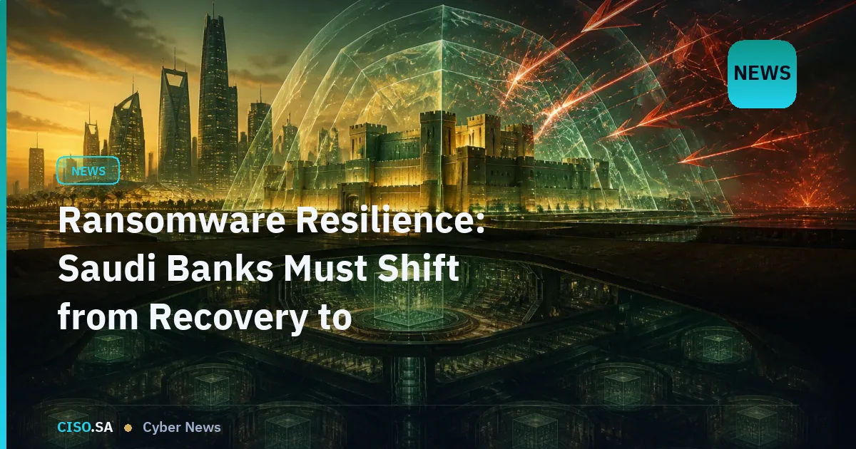 Ransomware Resilience: Saudi Banks Must Shift from Recovery to Prevention