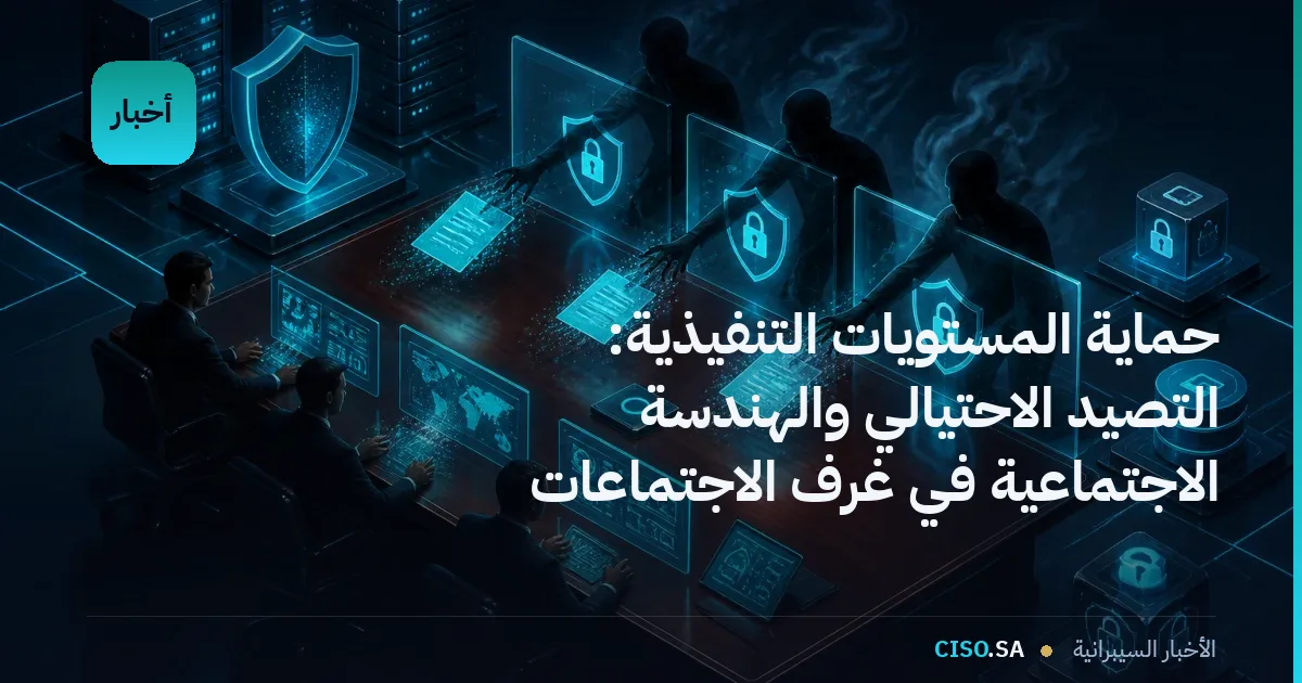 حماية المستويات التنفيذية: التصيد الاحتيالي والهندسة الاجتماعية في غرف الاجتماعات السعودية