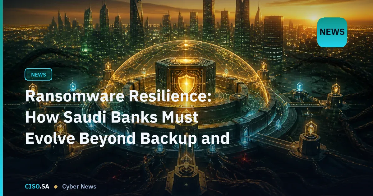 Ransomware Resilience: How Saudi Banks Must Evolve Beyond Backup and Recovery