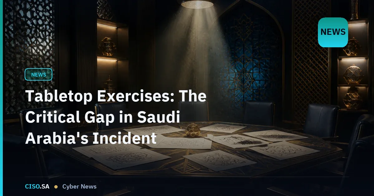 Tabletop Exercises: The Critical Gap in Saudi Arabia's Incident ...